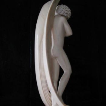 Sculptuur getiteld "injustica" door Cesar Valerio, Origineel Kunstwerk, Steen
