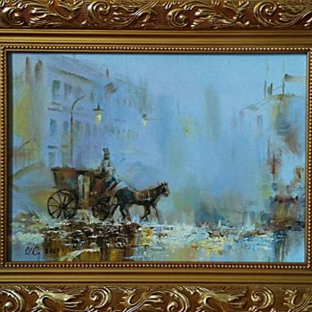 Painting titled "Старый город" by Ivan Solomatin, Original Artwork, Oil