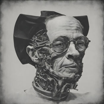 Digitale Kunst getiteld "Human" door Reskatorsilver, Origineel Kunstwerk, Digitale afdruk