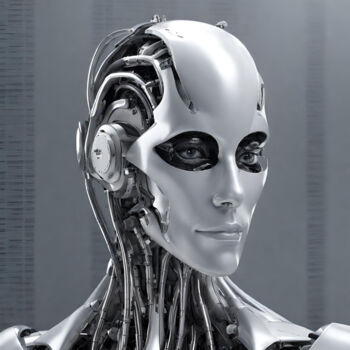 Arts numériques intitulée "Robot Humanoid. I'm…" par Reskatorsilver, Œuvre d'art originale, Impression numérique