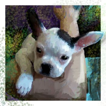 Digital Arts titled "Dog-11" by Ressmiye, Original Artwork, Digital Painting