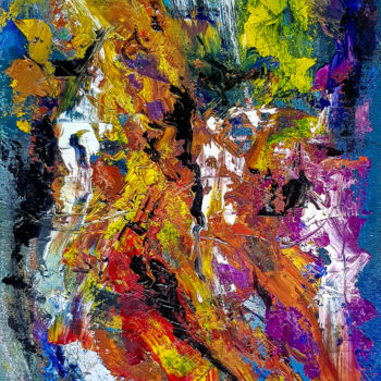 Painting titled "Abstract Oil Painti…" by Retne, Original Artwork, Oil