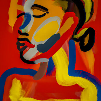Digital Arts με τίτλο "Portrait XXVI. Hand…" από Retne, Αυθεντικά έργα τέχνης, Ψηφιακή ζωγραφική