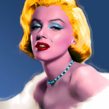 「Marilyn Monroe N-27…」というタイトルのデジタルアーツ Retneによって, オリジナルのアートワーク, 写真モンタージュ