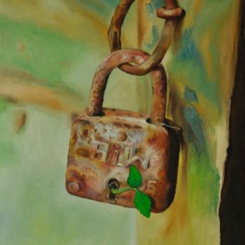 Painting titled "Key of life" by Renel Gómez, Original Artwork, Oil
