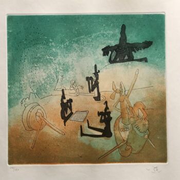 Printmaking titled "ROBERTO MATTA “L' A…" by Renel Gómez, Original Artwork, Etching