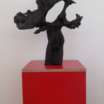 Sculpture titled "remi" by Revaz Verulidze, Original Artwork, Wood