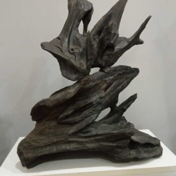 Sculpture titled "decoration composit…" by Revaz Verulidze, Original Artwork, Wood