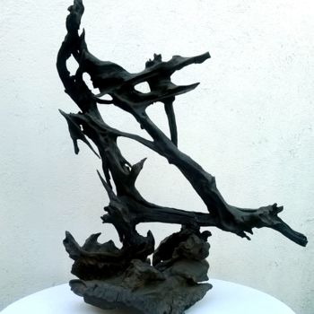 Sculpture titled "decorative composit…" by Revaz Verulidze, Original Artwork, Wood