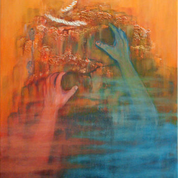 Pintura titulada "last hope" por Reza Davatgar, Obra de arte original, Oleo