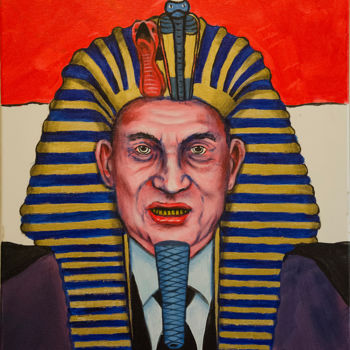 Painting titled "Pharaoh mobarak!" by Reza Davatgar, Original Artwork, Acrylic