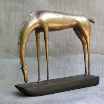 Scultura intitolato "Horse" da Rezo Khasia, Opera d'arte originale