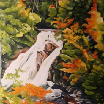 Pintura intitulada "Waterfall" por Gennadi Finkelstein (rfmetro), Obras de arte originais, Óleo
