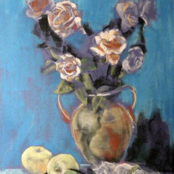 Painting titled "Flowers" by Gennadi Finkelstein (rfmetro), Original Artwork, Pastel