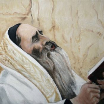Pintura titulada "Rabbi_small.jpg" por Gennadi Finkelstein (rfmetro), Obra de arte original, Oleo