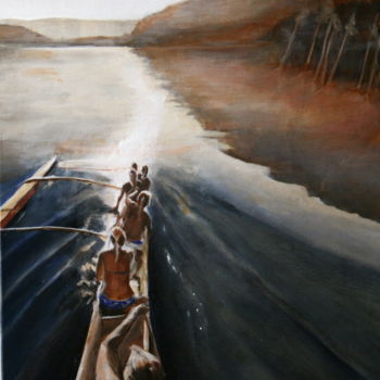 Painting titled "sailing.jpg 55320144" by Gennadi Finkelstein (rfmetro), Original Artwork, Oil