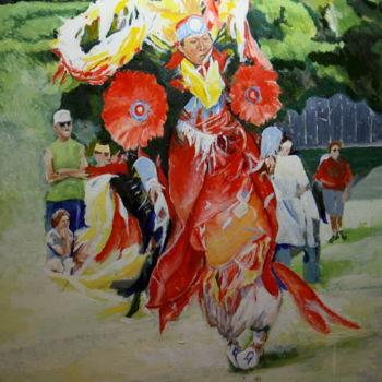 Painting titled "indian-dancer.jpg 5…" by Gennadi Finkelstein (rfmetro), Original Artwork, Oil