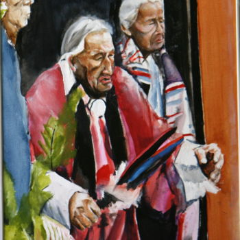 Pintura intitulada "old-indians1.jpg" por Gennadi Finkelstein (rfmetro), Obras de arte originais, Óleo