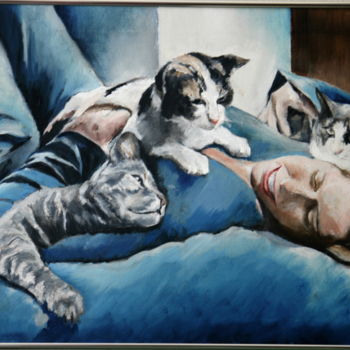 Artesanato intitulada "cats.jpg" por Gennadi Finkelstein (rfmetro), Obras de arte originais
