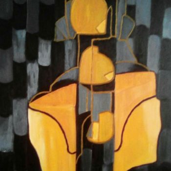 Картина под названием "Ombres et lumières" - Romuald, Подлинное произведение искусства, Акрил Установлен на Деревянная рама…