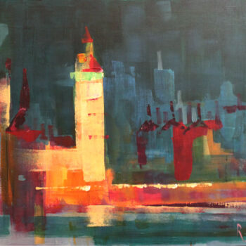 Painting titled "London" by Rg, Original Artwork, Acrylic