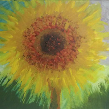 Painting titled "sunflower" by Ronald Hallmark, Original Artwork, Acrylic