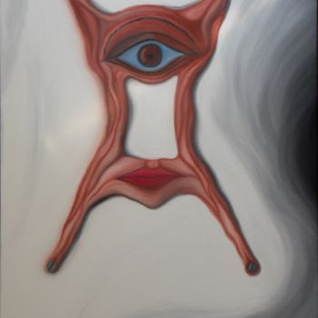 Pintura titulada "O Pendurado" por R. G. Nascimento, Obra de arte original, Oleo