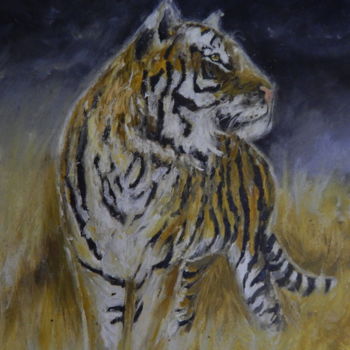 "O tigre" başlıklı Tablo Rhagara tarafından, Orijinal sanat, Petrol