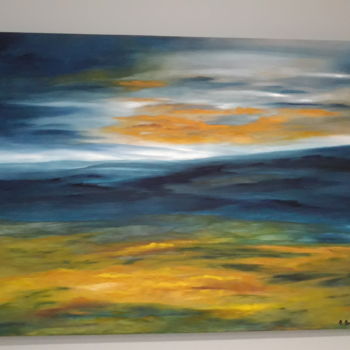 Painting titled "Horizon" by Rhila Boussour, Original Artwork