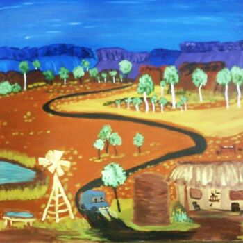 Painting titled "Heading Home - in A…" by Rhubee Neale, Original Artwork