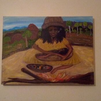 Painting titled "Mother of mine" by Rhubee Neale, Original Artwork, Acrylic