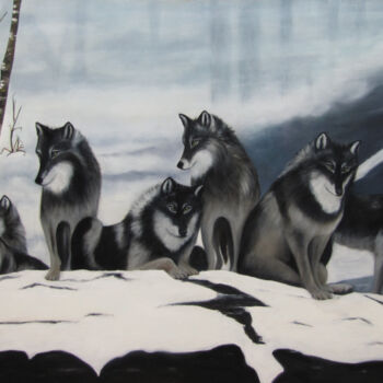绘画 标题为“wolvenroedel” 由Ria Strijker, 原创艺术品, 油