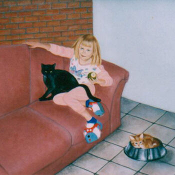 Pintura titulada "Lizzy" por Ria Strijker, Obra de arte original, Oleo