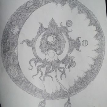 Drawing titled "Giant Squid" by Rialzeeno, Original Artwork, Other