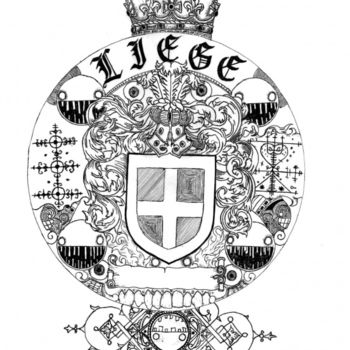 Disegno intitolato "Liege's Crest" da Rialzeeno, Opera d'arte originale, Altro