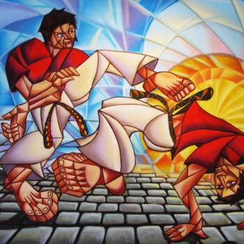 Painting titled "Pé de Capoeira" by Ricardo Carvalheira, Original Artwork, Oil