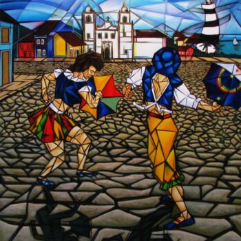 Pintura intitulada "Frevo na Sombra" por Ricardo Carvalheira, Obras de arte originais, Óleo