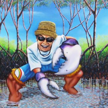 Painting titled "Chico Csience Mangu…" by Ricardo Carvalheira, Original Artwork, Oil