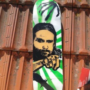 Painting titled "Mike Vallely you ar…" by Rbreda, Original Artwork, Stencil