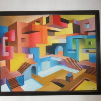 Painting titled "Atrium" by Ricardo Martinez, Original Artwork, Oil