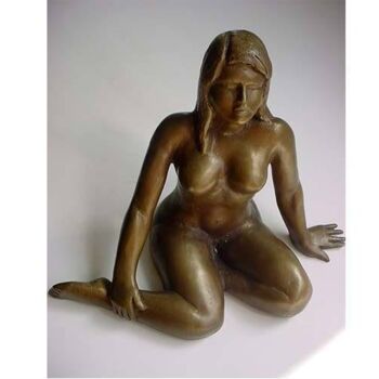 Sculpture titled "Cabocla bronze nude…" by Ricardo Navarro, Original Artwork, Metals