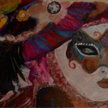 Pittura intitolato "mascara-13-signora.…" da Ricardo Horacio Alberti, Opera d'arte originale, Altro