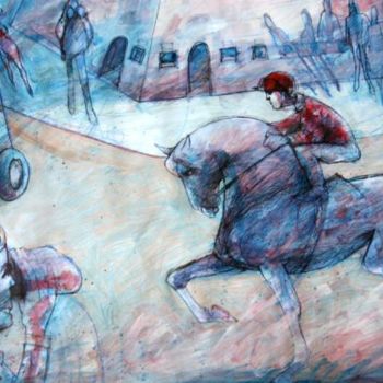 Pintura titulada "carreras" por Ricardo Heredia, Obra de arte original