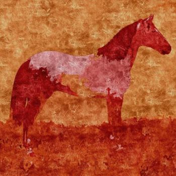 Картина под названием "Horse" - Ricardo G. Silveira, Подлинное произведение искусства