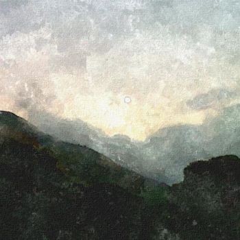 Malerei mit dem Titel "La Luna" von Ricardo G. Silveira, Original-Kunstwerk