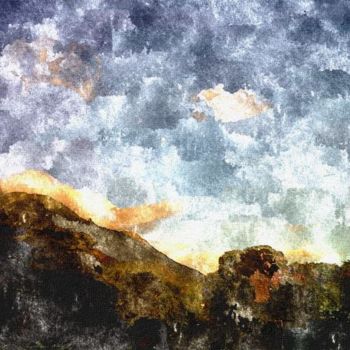 Pintura titulada "Cielo gris" por Ricardo G. Silveira, Obra de arte original