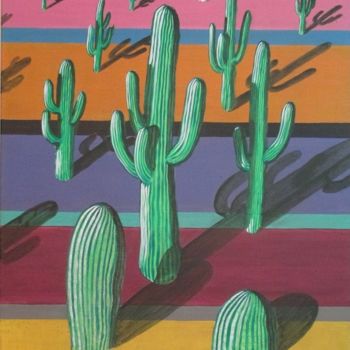 Painting titled "Cactus" by Ricardo Trigos, Original Artwork
