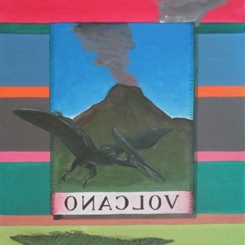 Painting titled "Volcán" by Ricardo Trigos, Original Artwork
