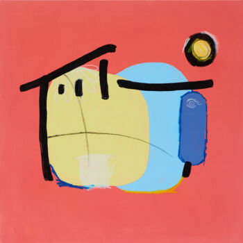 Картина под названием "Casa n°001" - Riccardo Bonavires, Подлинное произведение искусства, Акрил Установлен на Деревянная ра…