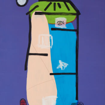Картина под названием "Casa Alta n°002" - Riccardo Bonavires, Подлинное произведение искусства, Акрил Установлен на Деревянн…
